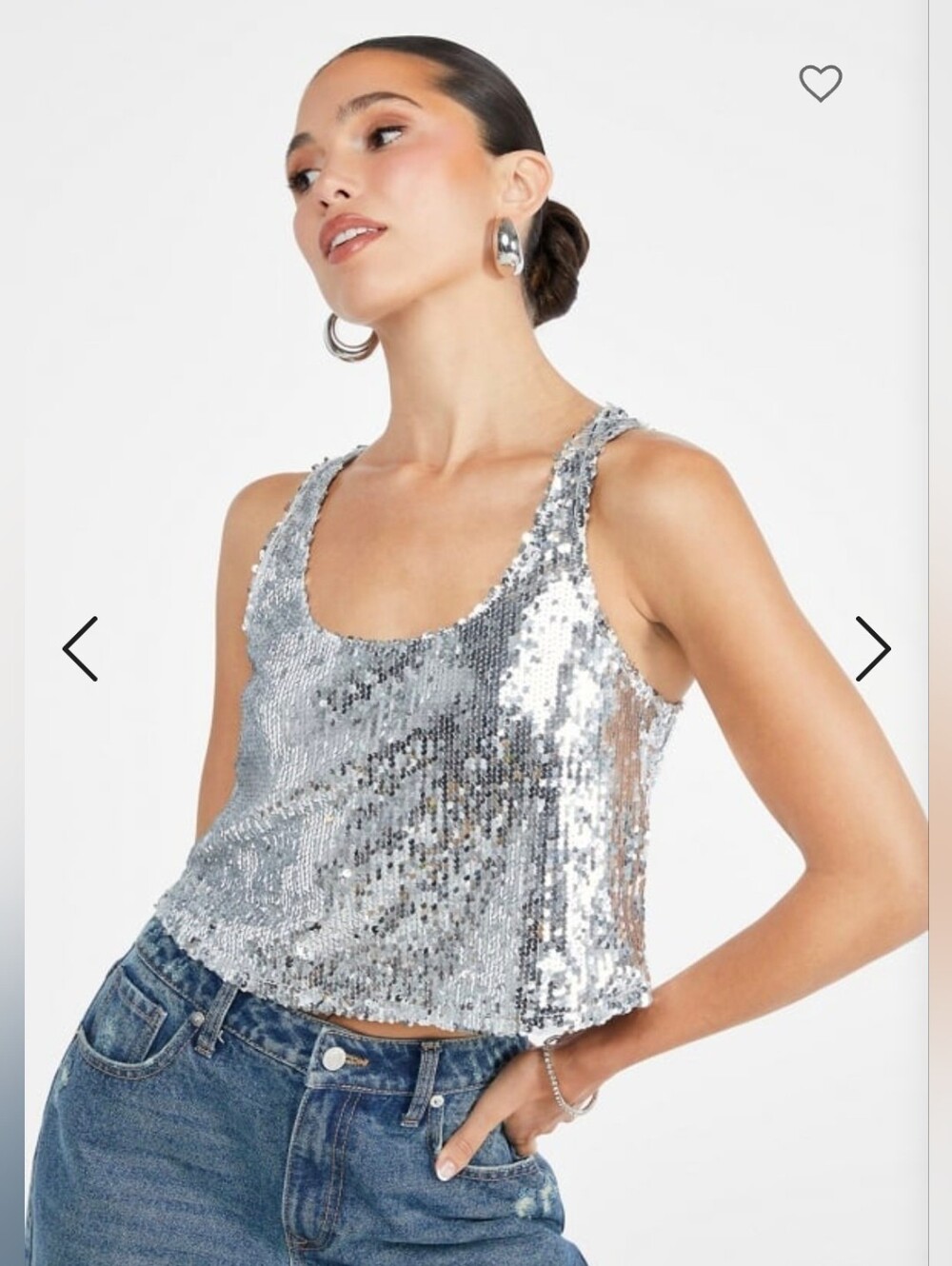 NWOT Sequin Cropped Top